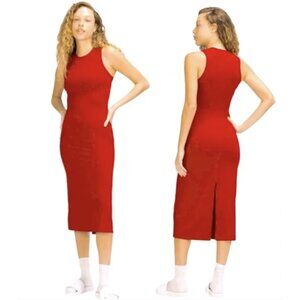 LULULEMON All Aligned Midi Dress in Dark Red NWT